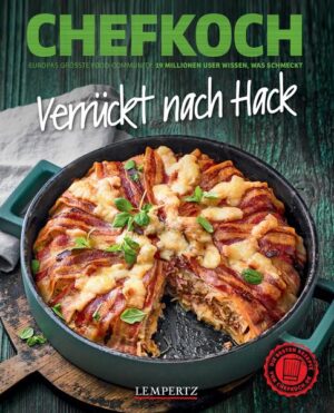 Sie befinden sich hier:Startseite|Edition Lempertz vorheriger Artikelzurück zur Listenansichtnächster Artikel CHEFKOCH: Verrückt nach Hack Hack kann immer! Nicht nur Frikadelle und Bolognese: Hackfleisch ist ein Allroundtalent und schmeckt wirklich allen. So war es umso schöner, die 50 beliebtesten Hackrezepte von CHEFKOCH in diesem Buch zu versammeln. Dabei geht es um die ganze Welt: Von Australischen Fleischpasteten bis zu köstlichen Zucchiniröllchen findet hier jeder genau das Richtige. Vielfach erprobte und weiter empfohlene Rezepte von CHEFKOCH-Usern werden hier in Buchform gesammelt. ® Lizenz der Marke CHEFKOCH durch CHEFKOCH GmbH eine 100 % Tochter der Gruner + Jahr Deutschland GmbH - Alle Rechte vorbehalten