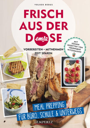 SET: BUCH + DOSE! Gesundes Essen immer und überall? Meal Prep macht’s möglich! Zu Hause brauchst du nur drei Dinge: deine EMSA-Dose, dein Meal-Prep-Kochbuch und ein klein wenig Zeit, dein Essen für den nächsten Tag oder die ganze Woche vorzubereiten. Für deine EMSA CLIP & CLOSE Frischhaltedose ist auch eine Suppe kein Problem. Dank der Frische-Dichtung im Deckel ist sie nicht nur zu 100 % dicht, sondern hält Frisches auch wirklich lange frisch! Meal Prep bedeutet nicht, dass du mehrere Tage das Gleiche essen musst. Wir geben dir tolle Rezepte an die Hand und du kannst die einzelnen Komponenten immer neu kombinieren oder durch andere austauschen. Obst und Gemüse bleibt saftig, frisch und behält seine Farbe. Wer ein wenig vorplant, ist gut vorbereitet, mit köstlichen Snacks und Mahlzeiten, für die kurze Mittagspause im Büro. Darüber hinaus hast du selber in der Hand, wie ausgewogen du dich ernähren möchtest. Vorbereiten, mitnehmen, Zeit sparen!