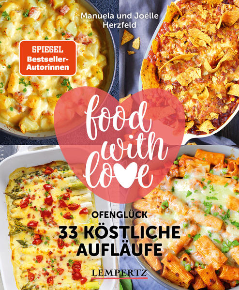 Manuela und Joëlle Herzfeld stehen mit ihrem Erfolgs-Blog foodwithlove.de für leckere, kreative und gelingsichere Thermomix® Rezepte, die man am besten zusammen mit seinen Lieblingsmenschen genießt. In „33 köstliche Aufläufe“ haben die Bloggerinnen wieder superleckere Thermomix® Gerichte zusammengestellt, die die ganze Familie um den Esstisch versammeln - völlig entspannt. Denn ihr müsst einfach nur: Euren Lieblingsauflauf auswählen, alles in den Ofen schieben und die Vorfreude genießen. Während der Ofen die meiste Arbeit erledigt, könnt Ihr weiter in diesem Büchlein schmökern und Euch inspirieren lassen, was es die nächsten Tage zu essen geben soll. Bei Gerichten wie Million-Dollar-Spaghetti-Auflauf, Hot-Dog-Auflauf, Leberkäse-Spinat-Lasagne mit Spiegelei oder Cannelloni mit Spinat fällt die Wahl gar nicht so leicht … Aufläufe sind das beste Rezept gegen stressigen Alltag und Langeweile auf dem Teller.