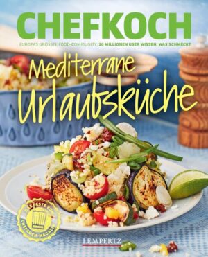 Die Mittelmeerküche bietet eine Vielzahl an Aromen. Ob frische Kräuter, Oliven, Knoblauch oder Fisch alle Zutaten schmecken herrlich nach Urlaub und sind noch dazu unglaublich gesund! 50 raffinierte Rezepte der Urlaubsküche unserer CHEFKOCH-Community sind in diesem Buch vereint. Ob feines mediterranes Ofengemüse, griechische Moussaka, spanische Paella oder italienisches Zitronentiramisu diese Gerichte bringen Ihnen Urlaubsfeeling in die heimische Küche. So wird die Vorfreude auf die nächste Reise noch größer! ® Lizenz der Marke CHEFKOCH durch CHEFKOCH GmbH eine 100 % Tochter der Gruner + Jahr Deutschland GmbH - Alle Rechte vorbehalten