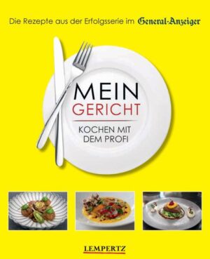 Die Rezepte aus der Erfolgsserie im General-Anzeiger! Bonn und die Region haben kulinarisch einiges zu bieten. Für den General-Anzeiger stellen seit Februar 2022 Küchenchefs und -chefinnen an jedem Samstag in der GA-Serie „Mein Gericht. Kochen mit dem Profi“ jahreszeitlich geprägte Köstlichkeiten vor. Nun war es an der Zeit die besten 40 Rezepte von 15 Köchen und Köchinnen auszuwählen und in diesem Buch zu präsentieren. Von der Bratwurst mit Senf und Majoran über Poelierte Seezunge, bis zu Kürbiscreme im Blätterteig findet sich für jede Ernährungsart und Küchenfertigkeit ein Rezept in diesem Buch. Die besten Küchen der Region stellen sich mit ihren Rezepten vor und laden zum Nachkochen und zum Besuch der Restaurants ein!