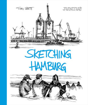 Dem Manifest der Urban Sketcher folgend hält der Hamburger Zeichner Timo Zett in seinem Skizzenbuch nur fest, was er tatsächlich sieht. Seine Skizzen entwirft er ohne doppelten Boden, also ohne Vorzeichnung und immer vor Ort – bei Sonnenschein und unterm Regenschirm, an Bord einer schwankenden Hafenbarkasse oder im nächtlichen Licht einer flackernden Neonröhre. Und auf jeder Seite notiert er seinen Standort und das verwendete Material: Hamburg, Fineliner, auf Papier. Sketching Hamburg ist das gezeichnete Tagebuch einer Reise durch die eigene Stadt. Dabei nimmt der Zeichner den Betrachter mit zu seinen Lieblingsorten, lässt sich treiben oder geht dorthin, wo er noch nie war, aber schon immer mal hinwollte. Hotspots wie die Hafencity und die Elbphilharmonie zeigt er genauso wie einen Fußballnachmittag am Millerntor, eine Kanufahrt auf dem Isebekkanal und einen Sommerabend am Elbstrand. Bild für Bild entsteht so ein Hamburg-Porträt, in dem die Bewohner ihre Stadt im Detail wiedererkennen und Besucher die Elbmetropole jenseits des touristischen Blicks kennenlernen. In einer Welt, in der ein Smartphone-Bild schnell gemacht ist und auch ohne fotografische Anstrengung Posterqualität erreicht, ist Sketching Hamburg eine Übung im genauen Sehen, eine Liebeserklärung ans Handgemachte und an Hamburg zugleich.