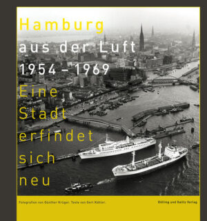 Bei Ende des Krieges hatte Hamburg weniger als eine Million Einwohner, 1964 war die Stadt auf mehr als das Doppelte angewachsen. Von der Trümmerräumung, der Reparatur des noch Vorhandenen bis zum Neubau der Straßen, Plätze und Häuser wurde eine gewaltige Aufbauleistung vollbracht – und das vor dem Hintergrund der Bedrohung durch einen nächsten Krieg. 1954 machte der Fotograf des »Hamburger Abendblatts« Günther Krüger die ersten Luftbilder von Hamburg – 13 Jahre, nachdem große Teile der Stadt durch Bomben zerstört worden waren. Aber: Wir sehen keine zerstörte Stadt, sondern eine, die sich neu erfindet, um überleben zu können: Die alten topografischen Vorgaben aus Elbe und Alster, aus Hafen und barockem Wallring bleiben, aber neue Straßen, Stadtquartiere und Bürohäuser entstehen. Auch wenn die Stadt mit dem »neuen Gesicht« nicht immer als schön empfunden wird, dokumentieren diese einmaligen hochpräzisen Luftbilder eine unvergleichliche Bilanz der Tatkraft. Die erfrischenden und informativen Kommentare des in Hamburg geborenen und in jenen Jahren aufgewachsenen Architekturhistorikers Gert Kähler sowie Lagepläne mit den wichtigsten Gebäuden und späteren Neubauten ergänzen die wertvollen historischen Fotodokumente um unsere heutige Perspektive.