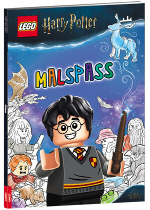 Zauberhafter Malspaß - mit Harry, Ron und Hermine Auf die Stifte, fertig, los! Für kleine Fans der bekanntesten Zauberschüler bietet der LEGO® Harry Potter™ Malspaß abwechslungsreiche Ausmalvorlagen mit den beliebten Helden aus Hogwarts und ihren Widersachern. Ob in der Winkelgasse™ oder im Verbotenen Wald – junge Nachwuchsmagier ab sechs Jah- ren können in tollen Malvorlagen aus der magischen Welt ihrer Kreativität freien Lauf las- sen und bekannte Orte der Zaubererwelt nach eigenen Vorlieben verschönern. Mit den liebevoll gestalteten Seiten aus der Filmwelt von Harry Potter™ und den unter- schiedlichen Ausmalniveaus steht einem maximalen Malerlebnis nichts mehr im Weg! Copyright © 2021 Warner Bros. Entertainment Inc. WIZARDING WORLD characters, names, and related indicia are © & ™ Warner Bros. Entertainment Inc. WB SHIELD: © & ™ WBEI. Publishing Rights © JKR. (s20) LEGO, the LEGO logo, the Brick and Knob configurations and the Minifigure are trademarks of the LEGO Group. ©2021 The LEGO Group. Manufactured by AMEET Sp. z o.o. under license from the LEGO Group.