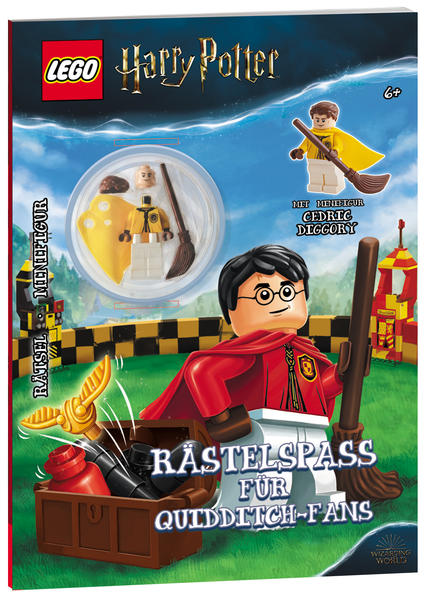 Rätseln rund um die coolste magische Sportart - mit LEGO® Minifigur „Cedric Diggory“ LEGO® Harry Potter™ Fans dürfen sich freuen. Denn die beliebteste magische Sportart in der Zaubererwelt ist diesmal Gegenstand zahlreicher Rätselabenteuer des berühmten Zauberschülers Harry Potter und seiner Freunde! Bei kniffligen Rätseln, die es zusammen mit Harry, Ron und Hermine zu lösen gilt, erkunden kleine Fans die Welt des Quidditch. Wie viele Spieler hat ein Quidditch- Team? Wer war nie Kapitän der Quidditch- Mannschaft von Gryffindor? Für eingefleischte Fans dürfte es ein leichtes sein, diese Fragen zu beantworten. Doch reicht dieses Wissen aus, um alle Rätsel zu lösen? Zusammen mit der coolen Minifigur „Cedric Diggory“ können LEGO Harry Potter Fans das herausfinden und sich an den liebevoll handillustrierten Szenen, angelehnt an die beliebten Filme, erfreuen. Ein magischer Spaß für alle Fans ab 6 Jahren! LEGO, the LEGO logo, the Brick and Knob configurations and the Minifigure are trademarks of the LEGO Group. ©2021 The LEGO Group. Copyright © 2021 Warner Bros. Entertainment Inc. WIZARDING WORLD characters, names, and related indicia are © & ™ Warner Bros. Entertainment Inc. WB SHIELD: © & ™ WBEI. Publishing Rights © JKR. (s21). Manufactured by AMEET Sp. z o.o. under license from the LEGO Group.