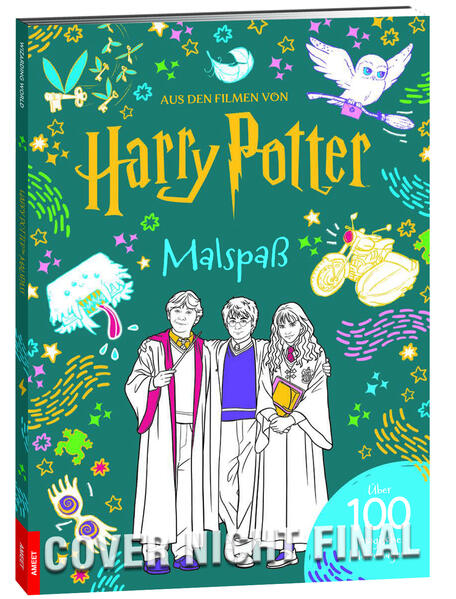 Die Zaubererwelt braucht Farbe Neuer Illustrationsstil In diesem neuen Malbuch können aufwendige Vorlagen zu Szenen aus der Welt von Hogwarts und um die Zauberschüler Harry, Ron und Hermine individuell farbig gestaltet werden. Ein klassisch-realistischer Illustrationsstil kombiniert mit Mustern, Symbolen und Designs aus der Zaubererwelt wird jeden Fan der Zaubererwelt um den bekanntesten Zauberlehrling der Welt, Harry Potter™ begeistern. Vielfältige Malvorlagen zeigen bekannte Szenen aus den Filmen auf eine neue und aufregende Art. Das Highlight sind die von den Weasleys inspirierten Witze, Süßigkeiten und vieles mehr. Kinder ab 6 Jahren werden von dem neuen Malspaß in der Welt der Hexen und Zauberer begeistert sein! WIZARDING WORLD and all related trademarks, characters, names, and indicia are © & ™ Warner Bros. Entertainment Inc. WB SHIELD: © & ™ WBEI. Publishing Rights © JKR. (s23)