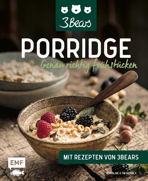 Vielen ist das leckere Porridge der 3Bears bereits aus der Vox-Sendung "Die Höhle der Löwen" bekannt. Das traditionelle britische Frühstück ist schnell und einfach zubereitet, macht lange satt und ist eine natürliche Ballaststoff- und Proteinquelle. Die köstlichen Rezepte aus diesem Kochbuch zeigen, dass Porridge viel mehr ist als nur eine Mahlzeit aus Haferflocken und Milch. Mit den Grundzutaten lassen sich auch Toppings, Muffins, Kuchen und Smoothies im Handumdrehen zubereiten. Unter den 50 köstlichen Rezepten finden sich ein Nuss-Beeren-Topping und Overnight Oats für den perfekten Start in den Tag, Raw Energy Balls für den Snack zwischendurch und Apple Crumble mit Haferflocken und Nuss-Bananen-Brot als süßer Abschluss. Ein vollwertiger und gesunder Start in den Tag für Schleckermäuler, High-Protein-Fans und Veganer mit den Rezepten der 3Bears!