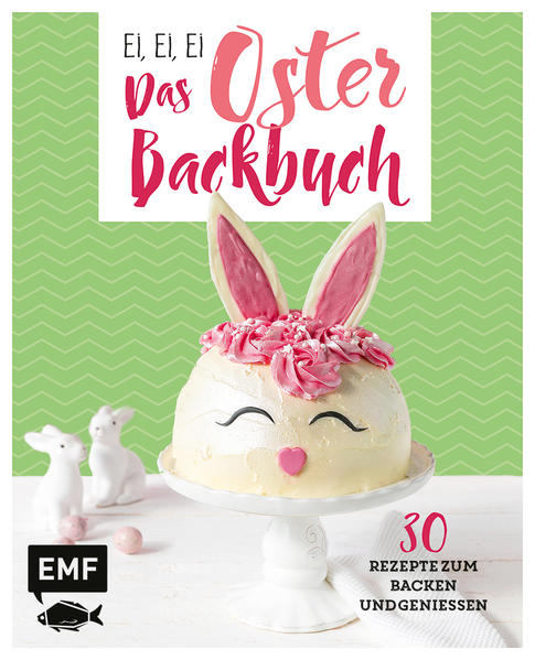 Ostern zum Anbeißen Wenn die ersten Frühlingsblumen ihre Köpfchen aus der Erde stecken, dann ist Ostern nicht mehr weit. Und ein schönes Frühstück, gefolgt von einem schönen Nachmittagskaffee gehört zu Ostern wie der Hase und die Eier. In "Ei, ei, ei - Das Oster-Backbuch" finden sich 30 genial-dekorative Backrezepte für die Oster- und Frühlingszeit. Von süßen Kleinigkeiten zum Befüllen des Osternestchens bis zu festlichen Torten ist hier für jeden Geschmack etwas vertreten: der Hefekranz für den opulenten Osterbruch, Rüblikuchen, freche Osterküken, Eierlikör-Cupcakes, Zitronen-Joghurt-Torte mit Fliederblütensirup, Mini-Gugel im Eierkarton und natürlich die Osterhasen-Torte.