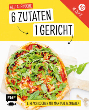 So einfach war Kochen noch nie! Mit maximal 6 Zutaten leckere Gerichte zubereiten - und das für einen kleinen Preis! Die genialen und ganz einfachen Rezepte sind schnell zubereitet, durch die extrapraktische Aufmachung mit Zutatenfotos und präziser Schritt-für Schritt-Anleitung sind Klassiker und einfache Alltagsgerichte, die allen schmecken, auch nach einem stressigen Tag fix gekocht. Große Vielfalt, wenige Zutaten - genial einfach!