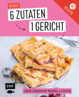 So einfach war Backen noch nie! Mit maximal 6 Zutaten leckere Kuchen und Törtchen zubereiten - und das für einen kleinen Preis! Die genialen und ganz einfachen Rezepte sind schnell zubereitet, durch die extrapraktische Aufmachung mit Zutatenfotos und präziser Schritt-für Schritt-Anleitung sind Kuchen, Cupcakes, Torten und herzhafte Leckereien, die allen schmecken, auch nach einem stressigen Tag fix gebacken. Große Vielfalt, wenige Zutaten - genial einfach!