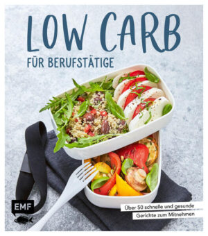 Be prepared – die meisten Mittagspausen-Snacks werden von Zuhause mitgebracht! "Low Carb für Berufstätige" präsentiert 50 fixe Rezepte für gesunde Mahlzeiten mit wenigen Kohlenhydraten, die schnell gezaubert sind. Die Gerichte zum Mitnehmen für die Wohlfühl-Mittagspause können dank der Essens- und Einkaufsplanung ohne Stress zubereitet werden. Die Wochenpläne bestechen durch abwechslungsreiche und leckere Gerichte, die sich vorkochen lassen. Stressfrei und gesund – mit der Low-Carb-Pause entspannt durch den Arbeitstag!