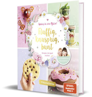 Fluffig, knusprig, bunt - und lecker! Fans der "Spring in eine Pfütze!"-Reihe aufgepasst: Endlich gibt es das erste Kochbuch der YouTube-Stars ViktoriaSarina! Von Pizzastangen über Kaktus-Cake-Pops bis hin zur Einhorn-Torte - die Rezeptideen sind bunt, trendy und super leicht zuzubereiten. Natürlich gibt es auch in diesem Buch wieder spannende Mitmachseiten, coole Hacks und nützliche Tipps!