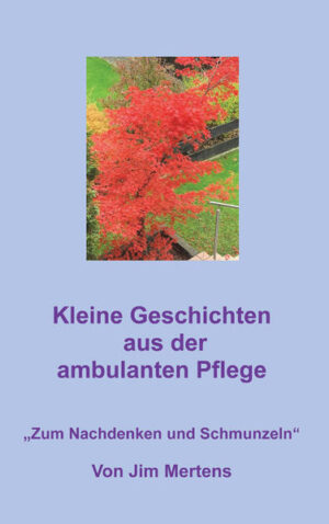 Nach dreißig Jahren Tätigkeit in der Pflege, davon fünfundzwanzig Jahre in der ambulanten Pflege, habe ich so viel erlebt und gesehen, dass die Erlebnisse reichen, um ein dickes Buch zu schreiben. Es sollen aber jetzt nur ein paar Geschichten sein, wovon einige ein Schmunzeln auf das Gesicht zaubern, andere eher zum Nachdenken anregen sollen. Vielleicht gelingt es mir auch, einige Leser in eine völlig andere Welt mitzunehmen, so dass sie sich in diese hineinversetzen. Alles in den Geschichten ist genauso passiert, wie ich es aufgeschrieben habe, und ich werde meine Erinnerungen Revue passieren lassen. Kleine Geschichten aus der ambulanten Pflege ist ein Buch, das einen Einblick in dieses sehr wichtige und doch oft unbeachtete Berufsfeld bietet. Als Chef eines ambulanten Pflegedienstes berichtet Jim Mertens in einerseits lustigen, andererseits auch tragischen Anekdoten über seinen anspruchsvollen, aber auch spannenden und bisweilen ungewöhnlichen Alltag.