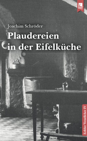 Auch im vierten Band der Eefeler Verzellcher widmet sich Heimatkundler Joachim Schröder den Gepflogen- und Eigenheiten der Eifel. Dieses Mal geht es um das Thema Essen, Trinken, Kochen, Backen und alles andere, was es in der historischen Eifelküche zu tun gibt und gab. Traditionelle Rezepte aus der Region, Erklärungen zum klassischen Kücheninventar und geschichtliche Anekdoten, wie immer gesäumt von Mundart, locker Sprüch‘ und Liedertexten. Was isst und trinkt die Eifel zum Friehsteck, wie macht man eigentlich Arschbäckelcheszopp und welche Bedeutung hat das Kochen und Backen für die Eifeler noch Anfang des letzten Jahrhunderts gehabt? Von seinen eigenen Kindheitserlebnissen inspiriert schildert Joachim Schröder allerhand Informatives, Unterhaltsames und zum Nachdenken Anregendes über die Kulinarik und Küchentradition in den ländlichen Heimatgegenden zwischen Aachen und Koblenz.