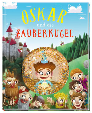 Oskar und die glitzernde Zauberkugel: Magisches Bilderbuch für Kinder ab 4 Jahren • Eine interaktive Vorlesegeschichte zum Mitmachen: Mit den Fingern den Glitzer der Zauberkugel bewegen und Oskar dahinter hervorzaubern! • Ein magisches Abenteuer über Mut, Vertrauen und Zauberei • Mit Verständnisfragen zur Geschichte, kleinen Suchaufgaben und Rätseln: Konzentration, Wahrnehmung und Interaktion werden gefördert • Für Kinder ab 4 Jahren Abra Fabala? Alsa Fadalsa? Egal wie sehr sich Oskar bemüht, das mit der Zauberei will einfach nicht klappen. Statt eines stolzen Pferdes erscheint bei ihm nur ein kleiner Esel, anstelle eine Festmahls zaubert er verbeulte Äpfel herbei ... Eines Tages soll er allein im Schloss auf die wertvolle Zauberkugel aufpassen. Als die frechen Zwerge kommen, um die funkelnde Kugel zu stehlen, bleibt Oskar nur eine Chance: Er muss zaubern! Schafft es der kleine Zauberer, die magische Kugel zu retten? Die abenteuerliche Geschichte über Oskar erzählt von Mut, Vertrauen und Hartnäckigkeit. Verständnisfragen am Ende des Buches laden ein zum gemeinsamen Gespräch und Betrachten der detaillierten Bilder. Das mit Glitzer gefüllte Kissen im Cover des Buches erschafft ein besonderes interaktives Erlebnis: Mit den Fingern den Glitzer der Zauberkugel bewegen und Oskar dahinter hervorzaubern! ACHTUNG! Nicht fuer Kinder unter drei Jahren geeignet. Erstickungsgefahr wegen verschluckbarer Kleinteile.