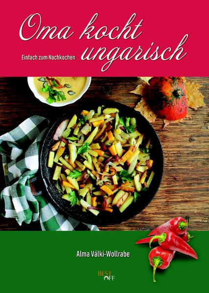 Schmecken Sie Ungarn, wie es leibt, lebt und genießt: Diese Rezepte-Schatzkiste birgt die wahren Küchengeheimnisse hinter Lángos, Letscho, gefüllten Paprika,Kesselgulasch, Topfenknödel, Palatschinken und vielen weiteren deftigen und süßen Spezialitäten. Alle Rezepte sind inspiriert durch den ungarischen Vater der Autorin, der ein gefeierter Meisterkoch war und mit seiner Kochkunst internationale Trophäen gewann.Eine kulinarische Vielfalt zum Nachkochen mit 90 Rezepten. Guten Appetit oder jó étvágyat, wie die Ungarn zu sagen pflegen! Alma Marianne Válki-Wollrabe, halb Deutsche, halb Ungarin, kochte bereits im NDR-Fernsehen und veröffentlichte mehrere Koch- und Sachbücher.