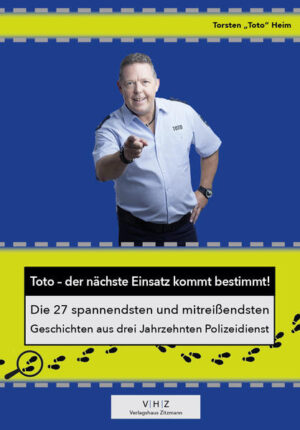 Torsten „Toto“ Heim ist Polizist mit Leib und Seele - das ist seine wahre Berufung! Er bewältigt seine Einsätze mit Herz und Verstand und klärt vieles „aus dem Bauch heraus“. Er hat in Sekundenschnelle ein Gefühl für die Situation und viel Verständnis für seine Umwelt. Nach jetzt über 33 Jahren auf der Straße kann er auf mehr als 38.000 Einsätze zurückblicken. In diesem Buch schildert Toto einige besonders interessante Fälle. Er gibt einen schonungslosen Einblick in menschliche Abgründe und den immer härter und rauer werdenden Polizeialltag, der von täglichen Erfolgen und Niederlagen geprägt ist - offen, ehrlich und geradeaus! Ein herzliches „Glück auf!“ an alle Leser!