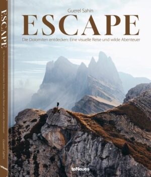 Sprachen: Englisch & Deutsch - Format: 23,5 x 30 cm Der Star der jungen Outdoor-Fotografie-Szene Guerel Sahin präsentiert bei teNeues zum ersten Mal seine liebsten Natur- und Fotospots im wildesten Gebirge der Alpen, den Dolomiten. Lost in the Alps: Sahins stimmungsvolle Landschaftsfotografie atmet Bergluft und lässt den Traum von Abenteuer, Wildnis und grenzenloser Freiheit wahr werden. Inspiration für Dich - und für all Deine Freunde, mit denen Du Nächte am Lagerfeuer verbracht hast! Wild und aufregend, die Dolomiten gehören zu den spannendsten, schönsten und abwechslungsreichsten Wander- und Bergsteigergebieten Europas. Der Star der jungen Outdoor-Fotografie-Szene Guerel Sahin hat nun mit „Escape“ einen beeindruckenden Bergbildband dieser einzigartigen Naturlandschaft abgeliefert. In dem bildgewaltigen Buchzeigt er seinen Leser:innen 25 seiner Lieblingsfotospots und transportiert dabei perfekt die raue und ungezähmte Schönheit der Berge. Dieses grandiose Meisterwerk des gefeierten Fotokünstlers besticht durch stimmungsvolle Fotografien in teilweise düsterer Stimmung von atemberaubend schönen Orten in Südtirol und Trentino, wie Val Gardena/Grödnertal, Passo Sella, den Drei Zinnen oder dem Antorno See. Doch „Escape“ ist kein reiner Bildband. Sahin personalisiert die atmosphärischen Bilder mit seinem umfangreichen Insiderwissen, das er sich auf zahllosen Bergtouren durch die vorgestellten Regionen aneignete. Er stellt die majestätischen Orte dabei nicht nur in seinen eigenen Worten vor, sondern erklärt auch kurz und knapp, wie man sie am besten erreicht. Für alle Bergliebhaber ist „Escape“ eine grandiose Reiseinspiration, die Wandern, Bergsteigen, Natur und Wildnis mit dem Lifestyle von Freiheit und Abenteuer in Deckung bringt. Das spannende Coffee Table Book strotzt nur so vor Urgewalt und weckt Abenteuerlust und den Drang an einem knisternden Lagerfeuer mitten in einer rauen Berglandschaft zu zelten.