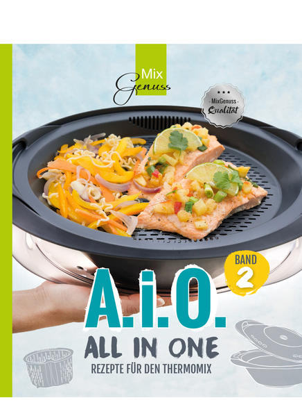 Hier ist er: Der 2. Band unseres Bestsellers A.i.O. - All in One! Ein Buch mit Rezepten ausschließlich im Thermomix gekocht. Freuen Sie sich auf neue Rezepte wie z.B. Spinat-Kokos-Hähnchen, deftiges Currywurst-Gulasch, Rouladen mit Senf-Meerrettich-Soße oder z.B. die One-Pot-Cheeseburger-Pasta! Es gibt jede Menge neue Gerichte zu entdecken, die wie immer alltagstauglich, lecker und natürlich stressfrei im Thermomix zubereitet werden. Sie werden es lieben!