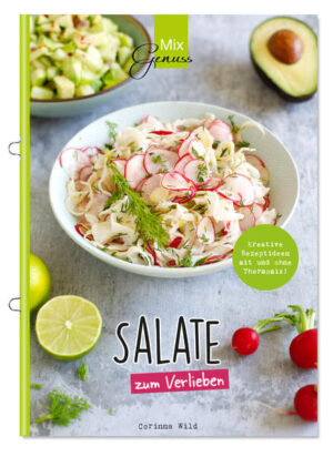 Salate sind allseits beliebt und gerade wenn die Tage wieder wärmer werden, isst man gerne mal einen leckeren Salat! Aber auch wenn die Grillsaison startet, ist man stets auf der Suche nach tollen kreativen Salatideen. So finden Sie in dieser Rezeptsammlung tolle neue Beilagensalate wie z. B. Gurkensalat mit Wasabidressing, bunter Tomatensalat mit Frischkäse, Avocado-Apfel-Salat mit Ingwer u.v.m. Abgerundet wird das Buch mit einigen Dressingrezepten, mit diesen wird auch ein gemischter Blattsalat zum Highlight!