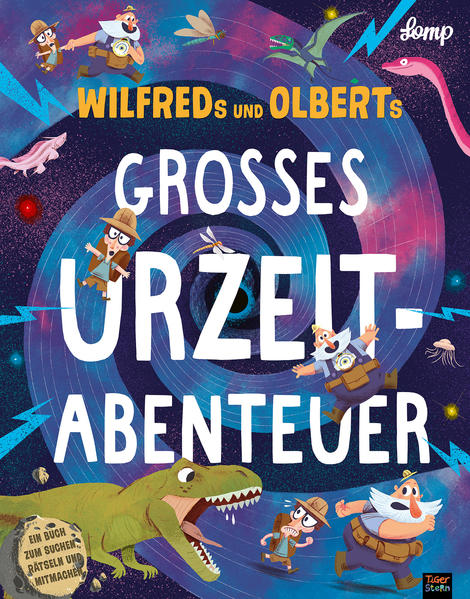 PENG! Die Zeitmaschine katapultiert Wilfred und Olbert zum Urknall, an den Beginn des Universums! Die beiden Hobby- Naturforscher reisen zurück durch die Zeit. Dabei sehen sie ganz viele Dinosaurier, Mammuts, Säbelzahnkatzen und eine Menge andere Tiere und erleben unglaublich spannende Abenteuer. AUF GEHT’S! • Entdecker- & Mitmachbilderbuch mit Suchbildern und spannenden Rätseln! • Zweites Bildersachbuch mit den lustigen Figuren Wilfred und Olbert!