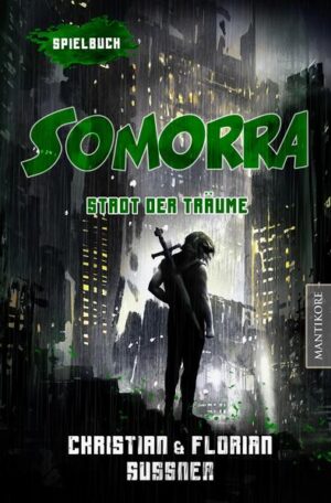 SOMORRA Eine Stadt ohne Hoffnung, ohne Zukunft, ohne Glauben an das Gute. Und in den Träumen lauert der Tod … Der König der Zwischenwelt hat die Jagd auf dich eröffnet. Um zu überleben, musst du ihn in seinem Reich stellen. Sein Reich ist die Welt der Alpträume von Somorra, weit unterhalb des Hafenviertels. Dort lauern bizarre Monster, Untote und Dämonen, doch noch bedrohlicher als die Realität sind die Wesen in deinen Träumen. In diesem interaktiven Roman ist nichts wie es zu sein scheint. Traum und Wirklichkeit verschwimmen und du musst stets auf der Hut sein. Denn sobald du schläfst, sucht dich eine tödliche Kreatur in deinen Träumen heim. Ein Geschöpf, welches selbst Dämonen und Alptraumwesen fürchten … SOMORRA - Stadt der Träume ist der zweite Band der Dark Urban Spielbuch- Reihe von Christian und Florian Sussner, der aber unabhängig von Band eins spielbar ist.