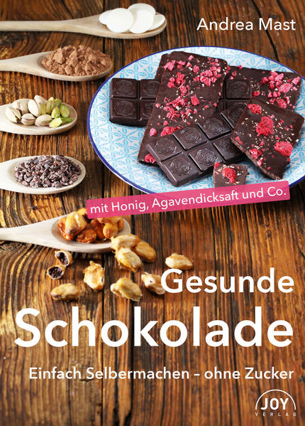 Roh-Schokolade - ein Lebenselixier Gesunde Schokolade ist ein leidenschaftliches Plädoyer für Bio-Schokolade aus Rohkakao. Diese Superfood-Köstlichkeiten bereiten nicht nur ein unvergleichliches Geschmackserlebnis - sie sind gesund und machen durch die natürlichen, appetitzügelnden Stoffe im Rohkakao nicht dick. Alle Zutaten sind laktose- und glutenfrei. Und was viele nicht wissen: Rohkakao enthält über 300 Vitalstoffe, stärkt das Immunsystem, wirkt stimmungsaufhellend und senkt das Risiko für Herz-Kreislauf-Erkrankungen. Die Schokoladenexpertin Andrea Mast - bekannt durch Fernseh- und Radiobeiträge im ZDF und BR zum Thema Rohkakao und Schokolade - entführt mit diesem Buch in die Welt der kreativen Schokoladenherstellung. Leicht verständlich erklärt sie eine Grundrezeptur, mit der sich schnell viele leckere Schokoladen zaubern lassen. Mit 30 Rezepten für Schokoladen, Pralinen, Nachspeisen, Eis und Getränke.