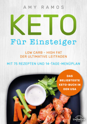 Noch nie war Abnehmen mit Keto so einfach! KETO FÜR EINSTEIGER ist seit Jahren der Keto-Bestseller in den USA und beweist, dass es ganz einfach sein kann, gesünder zu leben, sich vollkommen wohlzufühlen und Gewicht ganz nebenbei zu verlieren. Die Ernährungsberaterin und Köchin Amy Ramos hat mit diesem Buch den perfekten Begleiter für alle geschaffen, die sich von den Vorteilen dieser Ernährungsweise überzeugen lassen wollen. Denn wissenschaftliche Studien haben unlängst bewiesen, dass eine ketogene Diät gesundheitsfördernde Effekte zeigt, wie einen niedrigeren Blutzuckerspiegel, die Verbesserung des Cholesterinspiegels und Senkung des Körperfettes. In diesem Buch ist alles enthalten, was man wissen muss, um in eine ketogene Ernährung einzusteigen und schließlich auch dranzubleiben: -75 supereinfache und superleckere Rezepte mit 5 Hauptzutaten oder weniger wie Erdnuss-Butter-Smoothies, Schinken-Artischocken-Omelett, Hühnchen-Avocado-Wraps oder Zucchini-Nudeln mit Pesto -14-Tage-Essensplan mit Einkaufsliste für den perfekten Keto-Start -Ein kompletter Überblick über die Basics eines ketogenen Lifestyles -Handliche Übersichtstabellen mit Kalorien- und Nährwertangaben Auch wenn der innere Schweinehund glauben machen möchte, dass der Einstieg in eine Ernährungsumstellung viel zu schwierig sei, wird dieses Buch vom Gegenteil überzeugen. Denn der ketogene Lifestyle war noch nie einfacher umzusetzen als mit KETO FÜR EINSTEIGER. „Dieses Buch ist ein exzellenter Guide für den Einsteig in eine ketogene Diät, egal wie viel Gewicht Sie verlieren wollen - oder wie viel Lebensqualität Sie wiedererlangen möchten!“ - Amanda C. Hughes, Kochbuch-Autorin