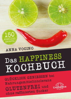 Essen mit Freude und Wohlfühlgarantie und ganz ohne Gluten und raffinierten Zucker. Anna Vocino zeigt, dass gesunde, vollwertige Ernährung auch gluten- und zuckerfrei möglich ist und garantiert glücklich macht. Ganz egal, ob Sie sich low-carb ernähren, aus gesundheitlichen Gründen gewisse Nahrungsmittel meiden oder gerne an Gewicht verlieren möchten, Anna Vocino präsentiert in DAS HAPPINESS KOCHBUCH 154 unkomplizierte, raffinierte und leckere Rezepte, die es an nichts fehlen lassen! Ihre Kreationen reichen von geröstetem Spargel mit Manchego und Pinienkernen oder Scampi mit Kokoskruste bis hin zu verführerischen süßen Highlights wie Erdbeersorbet mit Schokosplittern und haben in den USA viele Tausend Fans gefunden. Mittlerweile zählt DAS HAPPINESS KOCHBUCH dort zu den beliebtesten Kochbüchern für eine glutenfreie Ernährung. Die kreative Autorin, die selbst an Zöliakie leidet, weiß aus eigener Erfahrung, wie schwierig es sein kann, trotz Einschränkungen mit Spaß zu kochen und zu genießen. In ihrem Buch verrät Anna ihren Lesern verblüffend einfache Tricks, mit denen Blumenkohl zu leckerem Bratreis wird, die heißgeliebte Pizza kein Getreide braucht und das cremige Vanille-Panna-Cotta kaum mehr Fett und Zucker enthält. Mit Annas Anregungen können Sie jede Leibspeise, ob herzhaft oder süß, in eine vollwertige, gesunde Mahlzeit verwandeln - für Genuss ganz ohne Reue! "Meinen Zöliakie-Patienten empfehle ich schon lange Anna Vocinos Rezepte. Ich bin immer wieder erstaunt, wie schnell sie wieder ein normales, glückliches Leben führen können. Auch die Laborwerte zeigen dies deutlich. Warten Sie nicht, bis Sie krank werden. Fangen Sie am besten gleich an, diese einfachen und leckeren Rezepte nachzukochen, und erfahren Sie echte Gesundheit und Vitalität." - Dr. Catherine Shanahan, Ärztin, Autorin und Ernährungsberaterin der LA Lakers