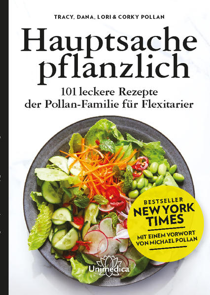 Esst nicht zu viel - und hauptsächlich Pflanzen Mit diesen Worten wurde der Bestseller-Autor MICHAEL POLLAN zum Vorreiter der flexitarischen Bewegung. Mittlerweile ist die Wichtigkeit einer pflanzenbasierten Ernährung weithin anerkannt - und doch für viele Menschen nicht leicht umsetzbar. In HAUPTSACHE PFLANZLICH zeigen Dana, Tracy, Corky und Lori Pollan (v. l. n. r.), die Schwestern bzw. Mutter von Michael Pollan, wie ein hauptsächlich pflanzlicher Ernährungsstil die ganze Familie überzeugt - und das mit vollem Erfolg: Innerhalb kürzester Zeit wurde ihr Kochbuch zum USA Today und New York Times Bestseller. Kein Wunder, denn ihre Gerichte sind erfinderisch und überraschen mit unerwarteten Möglichkeiten, wie auch überzeugte Fleischesser Pflanzen ins Zentrum ihrer Ernährung rücken können. Die Autorinnen gehen dabei auf die unterschiedlichsten Ernährungsbedürfnisse ein, sei es vegetarisch, vegan, milchfrei oder glutenfrei. Ihre Lieblingsgerichte wie Quesadillas aus weißen Bohnen und Grünkohl, Linguine mit Spinat und goldenem Knoblauch oder Ratatouille-Gratin mit Hähnchen oder vegetarischer Wurst integrieren vorrangig regionale Zutaten und gehen auf saisonale Besonderheiten ein. Und das Beste daran: Viele Gerichte können in maximal 35 Minuten auf den Tisch gezaubert werden! Die Mahlzeiten der Pollans sind damit genau die richtigen für das wahre Leben: gesund, unkompliziert und unglaublich lecker - eben Hauptsache pflanzlich. “In Hauptsache pflanzlich präsentiert die Pollan-Familie jede Menge gesunde, köstliche Rezepte, die Ihre Familie einfach lieben wird. Dieses Buch macht es jedem leicht, weniger Fleisch zu essen, ohne dabei auf Genuss zu verzichten.“ — TOM COLICCHIO, Starkoch und fünffacher Gewinner des James Beard Foundation Award