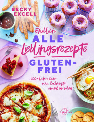 Mit Becky Excell lässt sich ALLES, WAS LECKER IST wie von Zauberhand GLUTENFREI machen — ohne, dass es danach schmeckt oder aussieht! Endlich wieder essen, was das Herz begehrt: sei es Spaghetti Carbonara, Lasagne, Hähnchen-Curry, Französisches Baguette, Exotisches wie Pad Thai, Chow Mein oder Naan-Brot. Sogar Fast­food wie Burger, Pizza oder Döner ist trotz Unverträglichkeiten wieder drin! Mit ihren Pancakes, Donuts, Eclaires, Krapfen, Kek­sen, Kuchen und Torten betört die Food-Bloggerin und Bestseller- Autorin inzwischen Hunderttausende von begeisterten Followern. Becky lebt selbst mit Zöliakie und hatte irgendwann genug von fade schmeckenden Ersatzprodukten. In jahrelanger Feinar­beit hat sie mehr als 100 Gerichte so geschickt für die gluten­freie Ernährung umgewandelt, dass sie den Originalen in nichts nachstehen! Und das Beste: Viele der unkomplizierten Rezepte können ganz leicht laktosefrei, milchfrei, vegetarisch, vegan oder für FODMAP abgewandelt werden! Die britische Selfmade-Glutenfrei-Expertin wurde für ihre ge­nialen Ideen bereits mehrfach ausgezeichnet. „BECKY EXCELL IST DIE KÖNIGIN DES GLUTENFREIEN BACKENS!“ -Nigella Lawson, vielfach ausgezeichnete britische Fernsehköchin und Autorin „DIESES BUCH IST EINE WAHRE FUND­GRUBE FÜR GLUTENFREIE KREATIVITÄT!“ - The Independent