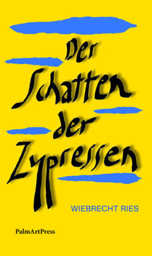 DER SCHATTEN DER ZYPRESSEN, ein Buch des Philosophen und Schriftstellers Wiebrecht Ries, ist Erinnerungsarbeit. Sie folgt dem Ruf SCHAU HEIMWÄRTS, ENGEL! Die Zeit, die alles gibt und alles raubt. Trauer und Revolte. Verzweifelter Versuch, den geliebten Toten, ihrem vergessenen Leben, ein Gedenken in der Nachwelt zu sichern. Das Unglück der Familie, das Scheitern der Liebe, die Einsamkeit, letztendlich das Phänomen des Todes begründen in den Jahren der Lehre an der Universität das Recht auf radikale Fragen in einer Philosophie, die sich in der Aufdeckung einer „zweiten Realität“ in der ersten als Kunst versteht. Hörbar wird der Dreiklang Sprachwelten, Bildwelten, Traumwelten. „Im Mondlicht schwanken die schwarzen Fächer der Zypressen.“ Ihr Schatten in der Literatur der klassischen Moderne wirft auf das Seelenleben den Umriss des undurchdringlichen Untergrundes menschlicher Existenz. Am Beispiel Franz Kafka zeigt der Autor, dass hinter dem „Hoftor“ eine fremde Welt liegt. Reiter mit „hohen Lanzen“ werden sichtbar, deren Spitzen in der Tiefe des Raums aufblitzen. Es geht um Grenzgänge zwischen Wachen und Traum am Rand einer geheimnisvollen Welt des Verborgenen. Sie ist unheimlich und nicht ungefährlich. Ihr korrespondiert eine Physiognomik der Psyche. Nächtliche Ringkämpfe mit der „Knochenkrankheit“, Angst vor dem sich nahenden Tod. Erzählt wird von seiner Ankündigung im Geschrei der Dohlen „Hinweg!“ Das Buch macht den „trübseligen Hausbewohner“ in einem Hinterzimmer auf dem Dachboden sichtbar. Er scheint zu schlafen. Im Traum redet er unverständliche Worte in einer Vogelsprache. Schlägt er die Augen auf, beginnt dein Prozess.