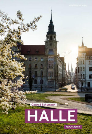 Halle ist eine Perle, ein Rohdiamant, ein schimmernder Achat – unter den gern einmal verkannten Städten eine der schönsten. Die Saalemetropole ist voller Kultur und Geschichte, und der beständige Wandel, in dem sie sich momentan befindet, zeigt sie zugleich von Licht und Leben erfüllt. Wuchtig und gleichsam filigran sind die Halle-Bilder Conrad Schumanns wie auch die begleitenden »Text-Momente« von Katrin Rux – und sie geben Einblicke in die Stadt Händels und Franckes, die keinen unberührt lassen.