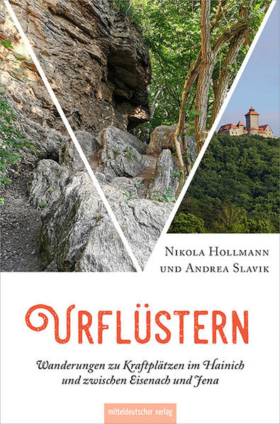 Inspirierendes Wandern und Zwiesprache mit der Natur // Die „Urflüstern“- Reihe bietet mehr als klassische Wanderführer: Spannende Geschichten über historische und spirituelle Kraftorte machen Lust auf eigene Erfahrungen in der Natur. Egal ob allein, mit der Familie oder in der Gruppe: Die Wanderführer sind die idealen Begleiter, unverzichtbar für Menschen, die erleben möchten, was es heißt, die Natur mit all ihren Facetten wahrzunehmen und zu erspüren. Die 13 ausgewählten Touren zu Kraftplätzen im Hainich und zwischen Eisenach und Jena laden dazu ein, sie leicht und spielerisch mitzuwandern. Die unterhaltsamen und informativen Geschichten, die von ­Andrea Slavik und Nikola Hollmann im Dialog erzählt werden, können unterwegs oder zu Hause gelesen werden. So sind die „Urflüstern“- Bücher auch ein Stück regionale Natur und Geschichte zum Mitnehmen.