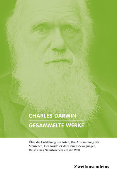 Charles Darwin: Gesammelte Werke. „Die Evolutionstheorie ist die wohl bedeutsamste Idee der abendländischen Wissenschaft“ (Der Spiegel). Darwins Schriften gelten auch heute noch als brillant geschriebene Wissenschaftsprosa. „Über die Entstehung der Arten“ zählt mit der „Abstammung des Menschen“ zu den großen Werken der modernen Naturwissenschaften. Außerdem: Darwins Bestseller „Der Ausdruck der Gemütsbewegungen bei den Menschen und den Tieren“ und die berühmte „Reise eines Naturforschers um die Welt“, auf der Darwin die „vielleicht größte intellektuelle Revolution, die die Menschheit erlebt hat“ (Ernst Mayr), vorbereitete. 1.370 Seiten. Broschur. Nur bei uns.