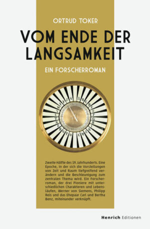 Marie Antoinette, Königin von Frankreich, wird zum Tode verurteilt. Die berittenen Boten, die diese Nachricht von Paris nach Frankfurt transportierten, benötigten mehrere Tage. 1849, die deutsche Nationalversammlung überträgt Friedrich Wilhelm IV., König von Preußen, die Frankfurter Kaiserkrone. Die Nachricht gelang von Frankfurt nach Berlin innerhalb einer Stunde. Telegraphie, Telefon und Automobil veränderten nachhaltig unsere Zeit. Die drei miteinander verknüpften Erzählstränge über Werner von Siemens, Philipp Reis und Bertha & Carl Benz begnügen sich nicht damit die Entwicklungsphasen dieser Erfindungen zu folgen, sondern zeigen vielmehr die unterschiedlichen Charaktere dieser Erfindertypen, die ungestüm und vielseitigen Persönlichkeiten, ihre Ängste, Zweifel und Nöte aber auch Leidenschaften und visionären Ideen, die diese Erfindungen erst möglich machten. Gründlich recherchierte Fakten und historische Daten sind das Fundament für dieses lebendige, authentische und anschauliche Portrait einer Epoche, in der mutige Perönlichkeiten Neuland betraten und sich die Vorstellungen von Zeit und Raum tiefgreifend veränderten. Sie leiteten das Ende der Langsamkeit ein.