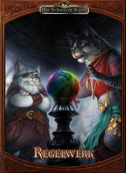 Die Schwarze Katze ist ein ganz besonderes Fantasy-Rollenspiel, in dem du und deine Freunde die Hauptrollen übernehmt: Katzen! Von Bewusstsein und Wissen beseelt und bereit für Abenteuer! Durchstreife verborgen vor den Blicken der Menschen die alte Hafenstadt Havena an der Westküste Aventuriens. Ob als geschickte Dachtänzerin, wagemutiger Straßenkämpfer oder verwöhnte Schoßkatze, viele Abenteuer erwarten dich in den düsteren Gassen und Höfen der Stadt, auf den Festen der wohlhabenden Hauskatzen oder in der ewigen Dunkelheit der Kanalisation. Gemeinsam könnt ihr Schätze in der überfluteten Unterstadt finden, in Rudeln um ganze Stadtviertel Krieg führen oder Intrigen zwischen den angesehensten Katzen Havenas spinnen. Denn in Havena gibt es für schlaue, mutige oder schlichtweg dreiste Katzen mehr als genug zu tun! Um dich mit deinen Freunden ins Abenteuer zu stürzen, brauchst du nur ein paar Stifte, Würfel und dieses Buch. Hier erfährst du alles über die Regeln des Spiels. Schritt für Schritt wirst du durch das Regelwerk geführt und lernst mehr über die Welt, die Stadt Havena und die Anwendung von Fertigkeiten, den Kampf und die Gaben der Ahnen, die den Katzen übernatürliche Fähigkeiten verleihen. Erschaffe einen befellten Helden nach deinen Vorstellungen und führe ihn durch die phantastische Welt von Die Schwarze Katze oder wähle deinen Charakter aus einem der 8 spielfertigen Archetypen aus. Rüste deinen Charakter mit Waffen, Kleidung und schönen Dingen aus und stelle dich den Herausforderungen des Lebens einer erwachten Katze in Aventurien. Mit der gewonnenen Erfahrung kannst du deinen Helden mit zusätzlichen Fähigkeiten, neuen Ahnengaben oder besonderen Kampffähigkeiten ausstatten, um dich noch größeren Gefahren zu stellen, die auch jenseits der Stadtmauern warten mögen. 2. überarbeitete Auflage