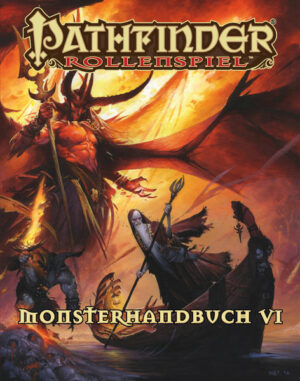 Knie nieder und erzittere vor Furcht!Seit langem pirschen Monster durch die Dunkelheit. In diesem Band findest du viele dieser Kreaturen bereit zum Einsatz im Pathfinder- Rollenspiel. Tritt an gegen Erzteufel und die Reiter der Apokalypse, Ebenendrachen und die legendäre Wilde Jagd, Proteaner, Seelenbegleiter und viele mehr! Manche dieser Kreaturen wie die launischen Taniwhas, der mysteriöse Grüne Mann oder die mächtigen Himmlischen Herrscher könnten jenen Helden sogar ihre Unterstützung gewähren, die sie verdienen!Das Pathfinder- Monsterhandbuch VI enthält:- Über 200 unterschiedliche Monster- Neue spielerfreundliche Völker wie die verrückten Affengoblins, die telepathisch begabten Munavren, die flussbewohnenden Naiaden- Feen, die wolfsartigen Rougarou und die Yaddithianer des Mythos.- Zahlreiche mächtige Halbgötter, darunter Erzteufel, Große Alte, Himmlische Herrscher und Qlippothfürsten.- Neue Tiergefährten, Vertraute und andere Verbündete, darunter zähe Teufelsaffen und treue Mechanische Hunde.- Neue Schablonen und Varianten für klassische Monster wie Entothropen und Mischlingsriesen.- Anhänge, um sich besser unter den Monstern zurechtzufinden, welche Auflistungen nach Herausforderungsgrad, Monsterart und Lebensraum enthalten- Erweiterte allgemeine Monsterregeln, um Kämpfe zu vereinfachen - Herausforderungen für jedes Abenteuer und jede Charakterstufe- Und VIEL, VIEL MEHR!