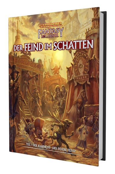 Zur festgesetzten Zeit werden wir uns aus unseren Verstecken erheben und die Städte des Imperiums niederwerfen. Das Chaos wird sich über dieses Land ausbreiten, und wir, die Auserkorenen Diener, werden unter SEINEN Augen aufsteigen. Gepriesen seist du Tzeentch, Wandler der Wege! Njawrr’thakh Lzimbarr Tzeentch! "Der Feind im Schatten" ist der erste Band des überarbeiteten und aktualisierten Director’s Cut von" Der Innere Feind", einer der verehrtesten Rollenspielkampagnen, die jemals geschrieben wurden. Versammelt eure Helden und führt sie von ihren bescheidenen Anfängen als mittellose, unerfahrene Abenteurer bis in die Hallen der Großen und Mächtigen, wo nichts so ist, wie es scheint, und jede Entscheidung das Schicksal des Imperiums zu verändern vermag. "Der Feind im Schatten" beginnt die fünfteilige Serie düsterer und gefährlicher Abenteuer für das Warhammer Fantasy-Rollenspiel, die eine ganze Generation von Spielern inspirierten. Dieser Director’s Cut enthält aufschlussreiche Kommentare mit einem Hauch von schwarzem Humor, clevere Vorschläge für neue Möglichkeiten, die Kampagne durchzuspielen, und einen vollständigen Leitfaden für Bögenhafen voller aufregender Orte, die es zu besuchen und zu erkunden gilt.