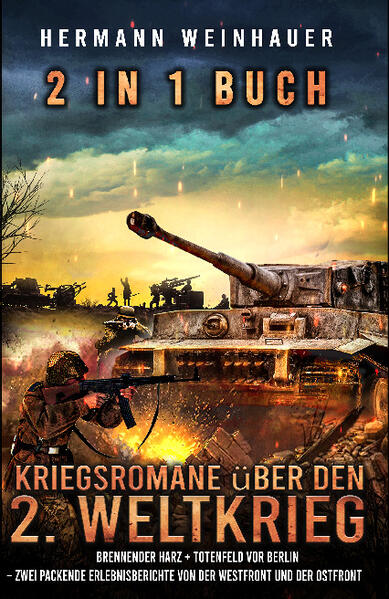 Zwei packende Weltkriegs-Romane aus der Feder des Erfolgsautors Hermann Weinhauer - jetzt endlich als 2-in-1-Buch zum Vorteilspreis! Hermann Weinhauer ist einer der erfolgreichsten Autoren von Soldaten- und Kriegsgeschichten Deutschlands. Seine Romane erzählen vom erbitterten Ringen deutscher Soldaten an allen Fronten im Zweiten Weltkrieg. Dabei versteht es Weinhauer, fesselnde Kämpfe und dramatische Entwicklungen zu entfalten, so dass Sie regelrecht in die Geschichte hineingesaugt werden und hautnah mit den Landsern mitfühlen. Sichern Sie sich jetzt dieses Buch, das zwei der spannendsten Geschichten von Hermann Weinhauer über den Endkampf ums Reich zum absoluten Vorteilspreis beinhaltet. Brennender Harz: Hermann Weinhauers Debüt bei seinem Stammverlag handelt vom erbitterten Ringen um die "Festung Harz" zwischen deutschen und US-amerikanischen Truppen im April 1945. Einmal noch bringt die deutsche Seite schwerste Kampfpanzer vom Typ Tiger und Jagdpanther auf, um sich der gegnerischen Übermacht entgegenzustellen. In einem schier aussichtslosen Kampf fallen Tausende Soldaten auf beiden Seiten. Totenfeld vor Berlin: Dieser Roman behandelt die dramatischen Kämpfe um die Seelower Höhen im April 1945. Wehrmacht, Volkssturm und Waffen-SS stellen sich mit einem letzten Aufgebot den Sowjets entgegen, die auf Berlin durchzustoßen versuchen. In dieser verzweifelten Lage findet sich der namenlose Protagonist dieser Geschichte wieder. Er bekleidet den Rang eines Feldwebels, ist kriegserfahren und führt eine MG-Mannschaft. Fiebern Sie mit den Protagonisten auf ihrem Leidensweg mit, die im Stahlgewitter des Endkampfes manches Mal nur um Haaresbreite dem Tod von der Schippe springen. Sichern Sie sich daher noch heute dieses spannende Roman-Bundle über das harte Ringen im Endkampf um das Reich,.