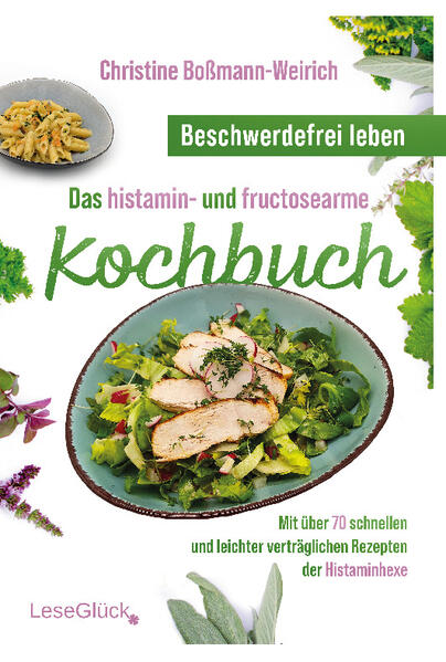 Setze Durchfall, Übelkeit und Kopfschmerzen endlich ein Ende! Mit dem Kochbuch „Beschwerdefrei leben - Das histamin- und fructosearme Kochbuch“ zeigt dir die Histaminhexe, wie es geht! Klappentext: Eine Histamin-Intoleranz in Kombination mit Fructose-Unverträglichkeit kann zu vielerlei Beschwerden und Symptomen führen, die dich im Alltag einschränken können. Profitiere daher jetzt von einer Histamin- und Fructose-armen Ernährung und erreiche ein angenehmeres Lebensgefühl. Freue Dich auf mehr als 70 unterschiedliche Rezepte, mit denen du deine Histamin- und Fructose-Unverträglichkeit weitestgehend unbeschwert umgehen kannst, ohne auf leckere, selbstgemachte Mahlzeiten und Desserts verzichten zu müssen. Sichere Dir mit diesem einzigartigen Kochbuch: - Wissenswertes über die Histamin-Unverträglichkeit und ihre Zusammenhänge mit Fructose- und Sorbit-Intoleranz - Tipps und Tricks, worauf Du beim Einkaufen achten darfst - Mehr als 70 Histamin- und Fructose-arme Rezepte zum Nachkochen und Ausprobieren Die Autorin Christine - die als Histaminhexe einen reichweitestarken Blog zu diesem Thema betreibt - weiß als lizensierte Ernährungsberaterin genau, worauf es bei der Ernährung bei kombinierter Histamin- und Fructose-Intoleranz ankommt. In ihrem Kochbuch zeigt sie dir, wie du dennoch nicht auf guten Geschmack und Genuss beim Essen verzichten musst! Probiere dich jetzt durch die zahlreichen, köstlichen histamin- und fructosearmen Rezepte, die deine Beschwerden lindern können.