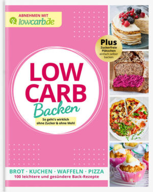 - Abnehmen und Wohlfühlen war noch nie so leicht - Starte jetzt mit dem lowcarb.de-Programm - Die 100 besten Back-Rezepte - Bonus: Low Carb-Weihnachtsbacken