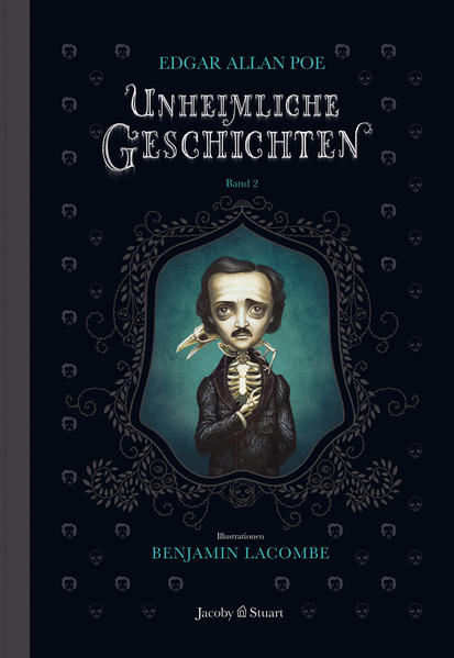 Edgar Allan Poe reloaded - wieder in der Übersetzung von Arno Schmidt und Hans Wollschläger! Der französische Erfolgsillustrator Benjamin Lacombe hat sechs neue Erzählungen Edgar Allan Poes ausgesucht und kongenial illustriert. Edgar Allan Poe gilt als Urvater der Kriminal- und fantastischen Literatur und als Meister des Grauens. Die unheimlichen Geschichten des amerikanischen Schriftstellers sind geprägt von einem starken Hang zum Makabren und zum Übersinnlichen, und sie jagen Menschen jeden Alters kalte Schauer über den Rücken. Da werden physische Anomalien Auslöser für einen tödlichen Hass, stehen Totgeglaubte plötzlich wieder auf und werden schöne junge Frauen lebendig begraben. Die Geschichten: Metzengerstein • Eleonora • Mälzels Schachtürke • König Pest • Gespräch mit einer Mumie • Das Manuskript in der Flasche