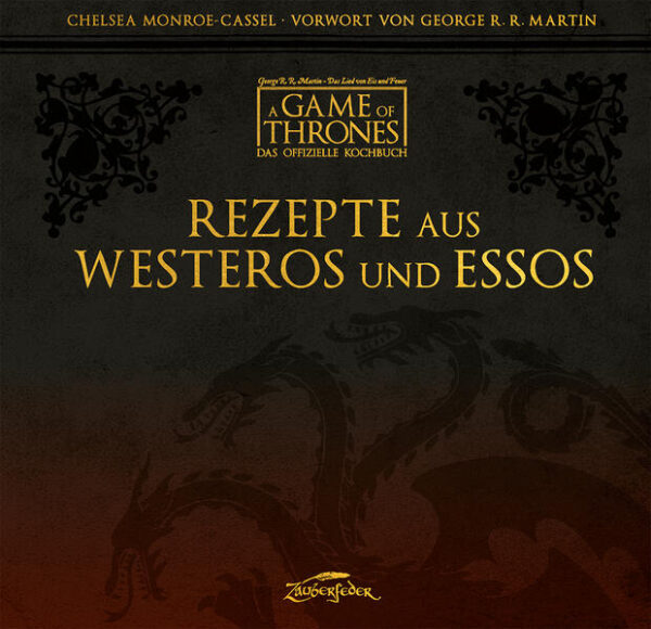 Speisen wie die Drachenlords des alten Valyria oder Met trinken wie einst König Robert Baratheon: im neuen offiziellen Game of Thrones-Kochbuch begeben wir uns auf eine Reise durch die Genusswelten von Westeros und Essos. Die 80 Rezepte, zusammengetragen von Maester Alton und für den modernen Gaumen angepasst von Autorin Chelsea Monroe-Cassel, bieten Inspiration für jede Mahlzeit des Tages. Vom Frühstück mit Armen Rittern und Dothrakischem Dahanikh bis hin zu üppigen Festgelagen mit viel Gemüse, Fleisch und Fisch wie man sie aus Rosengarten, Königsmund oder Pentos kennt. Die Rezepte werden begleitet von ansprechenden Fotos und historischen Holzstichen aus den Archiven der Zitadelle. Der Schöpfer der Welt von Eis und Feuer, George R. R. Martin, leitet das offizielle Kochbuch mit einem Vorwort ein. Denn auch wenn er selbst nicht kochen kann, so ist er nach eigenen Angaben ein leidenschaftlicher Esser und Genießer.