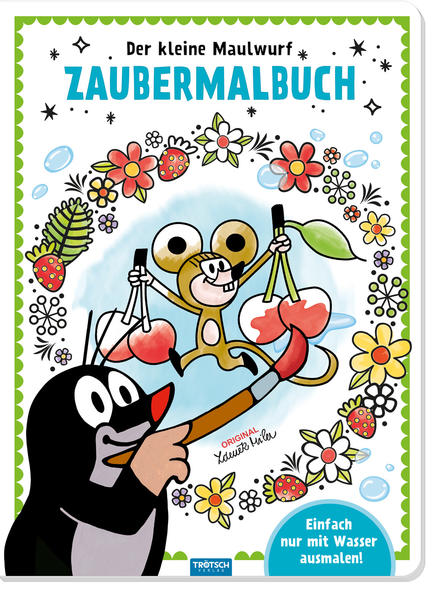 Malen ohne Farbe wie von Zauberhand – mit dem Zaubermalbuch vom kleinen Maulwurf und seinen Freunden ist das kein Problem! Einfach mit Pinsel und Wasser die vielen fröhlichen Motive ausmalen und die neu entstandenen bunten Bilder bewundern. Der ganz besondere Ausmalspaß für kleine Künstler!