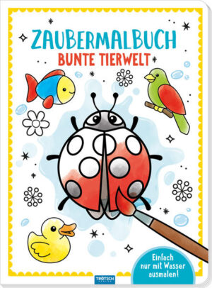 Malen ohne Farbe wie von Zauberhand – mit diesem tierischen Zaubermalbuch ist das kein Problem! Einfach mit Pinsel und Wasser die vielen fröhlichen Tiere ausmalen und die neu entstandenen bunten Bilder bewundern. Der ganz besondere Ausmalspaß für kleine Künstler und Tierfreunde!