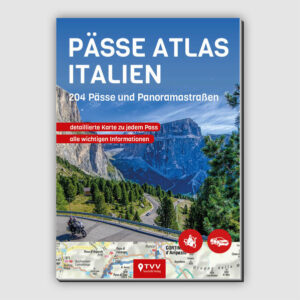 Der neue Pässe Atlas Italien vereint 204 der spannendsten Pässe und Panoramastraßen und bietet euch: ✓ ausführliches Kartenmaterial mit eingezeichneter Route ✓ praktische Hinweise zur Streckenlänge, Charakteristik, Länge, Scheitelhöhe, Steigung und Wintersperren ✓ Wissenswertes und beliebte Attraktionen am Wegesrand 204 der schönsten Pässe Italiens, alle jeweils auf einer Seite bzw. Doppelseite mit Karte, wichtigen Informationen, Kurzbeschreibung und Bildern vorgestellt. Alle GPS Tracks der Pässe lassen sich unter www.paesseatlas.de kostenlos fürs Navigationsgerät downloaden.