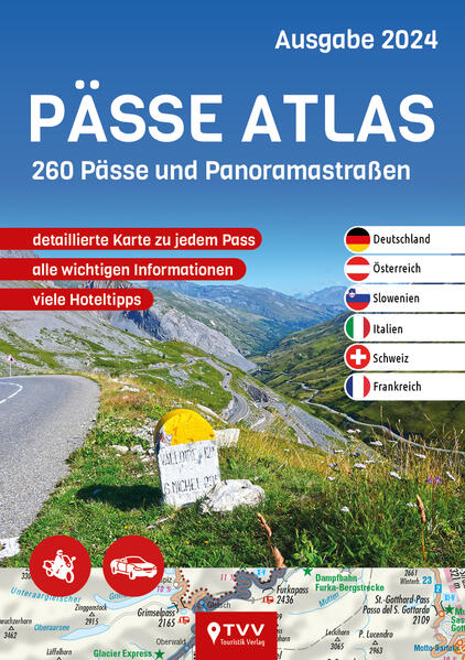 Die Pässe in den Alpen und anderen Regionen zählen zu den fahrerischen Highlights einer motorisierten Tour auf zwei oder vier Rädern. Der Pässe Atlas vereint insgesamt 260 Pässe und Panoramastraßen in 6 Ländern (davon fast 60 neue in dieser Auflage) und bietet: ✓ ausführliches Kartenmaterial mit eingezeichneter Route ✓ praktische Hinweise zur Streckenlänge, Charakteristik, Länge, Scheitelhöhe, Steigung und Wintersperren ✓ Wissenswertes und beliebte Attraktionen am Wegesrand 260 der schönsten Pässe der Alpen und weiteren Regionen in Deutschland, Österreich, der Schweiz, Norditalien, Slowenien und Frankreich, alle jeweils auf einer Seite bzw. Doppelseite mit Karte, wichtigen Informationen, Kurzbeschreibung und Bildern vorgestellt. Viele motorradfreundliche Übernachtungstipps. Alle GPS Tracks der Pässe lassen sich unter www.paesseatlas.de kostenlos fürs Navigationsgerät downloaden.