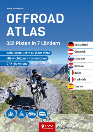 Über 300 Offroad Pisten werden mit den wichtigsten Informationen, Kurzbeschreibung und Bildern vorgestellt. Alle GPS Tracks der Pisten lassen sich unter www.bikerbetten.de kostenlos fürs Navigationsgerät downloaden. Ihr seid Individualisten, die ihr Urlaubsprogramm lieber selbst schreiben als eine Pauschalreise zu buchen? Habt ihr Lust auf ursprüngliche Natur und Locations, in denen Tourismus noch ein Fremdwort ist? Dann seid ihr reif für einen Enduro- oder einen 4x4 Urlaub. Es gibt so viele Offroad Touren in Europa – und auch Offroadstrecken in Deutschland – die legal zu befahren sind. In unserem Offroad Atlas findet ihr garantiert die passende Offroad-Strecke für eure individuellen Touren. Unsere Moto-Scouts haben die interessantesten Offroad-Strecken in Europa für euch getestet und natürlich auch getrackt. Wenn ihr für eure nächste Offroad Tour nach spannenden Routen und landschaftlichen Highlights sucht, werdet ihr in unserem Offroad Atlas fündig. Pisten aus diesen Länder sind enthalten: • Deutschland • Österreich • Slowenien • Kroatien • Italien (Norditalien) • Frankreich (Westalpen und Pyrenäen) • Spanien (Pyrenäen) Wir bieten euch einen Offroad Atlas an, der euch mit allen relevanten Infos zu über 300 der spannendsten Offroad-Strecken Europas versorgt. Natürlich gehören auch die entsprechenden GPX Dateien dazu, welche über einen QR-Code heruntergeladen werden können. In unserem Offroad Atlas für Europa findet ihr folgende Informationen: • Streckenbeschreibung • Karte der Offroad-Strecke • teilweise Fotos der einzelnen Strecken • GPS Tracks für jede Offroad Tour zum Download