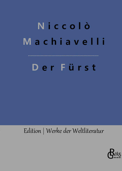 Frage: Darf sich der Regent über die Moral der kleinen Leute hinwegsetzen, wenn es dem höheren Ziel des Staatserhaltes dient? Machiavelli meint: Ja! Machiavellis Il Principe ist so berühmt, wie es berüchtigt ist: Der Inhalt dieses um 1513 verfassten Werkes wird genauso zur Legitimierung der Staatsraison wie auch der Tyrannei herangezogen. Die einen loben das Werk als Grundlage der Fürstenerziehung, die anderen sähen das Werk, nicht zuletzt zum Schutze der Jugend, am liebsten verboten. Ein Werk das so viele widersprüchliche Deutungen zulässt, lässt uns nur eine Chance: Wir werden es wohl lesen und uns eine eigene Meinung bilden müssen! Gröls-Verlag (Edition Werke der Weltliteratur)